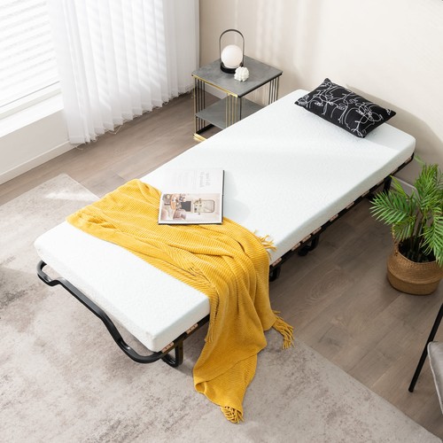 Folding bed with mattress - folding,
